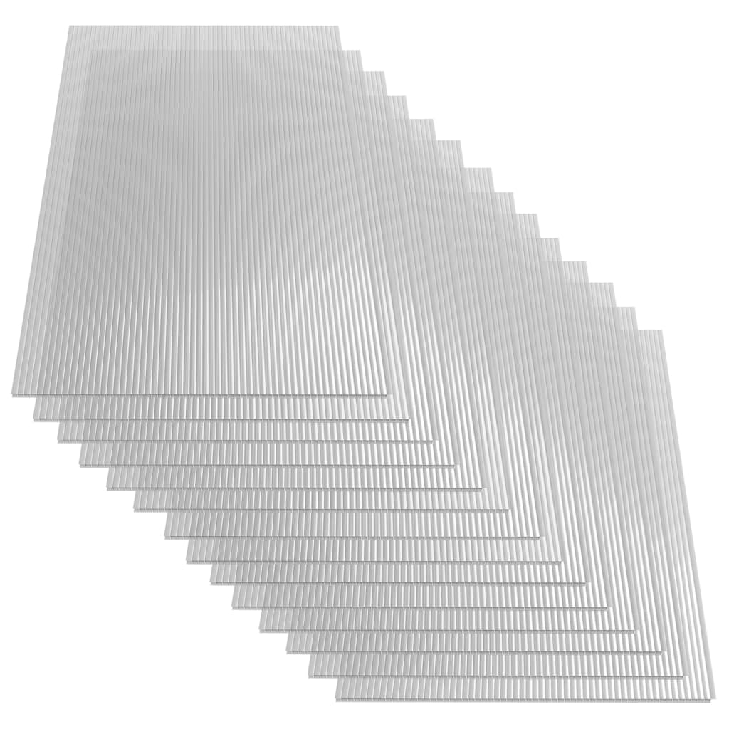vidaXL Поликарбонатни листи, 14 бр, 4 мм, 121х60 см