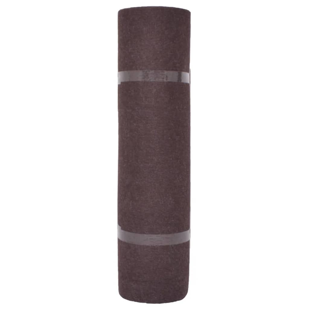 vidaXL Изложбен килим, набразден, 1,2x20 м, кафяв