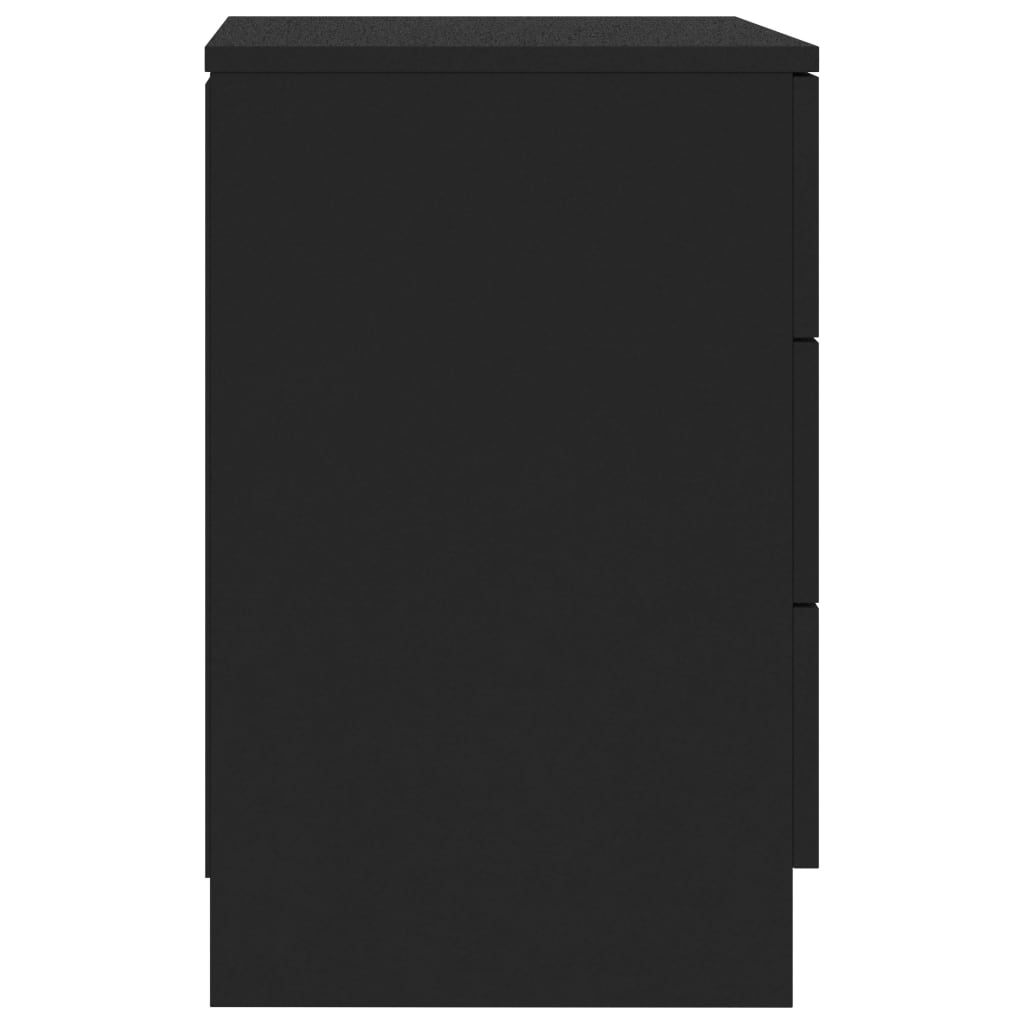 vidaXL Нощни шкафчета, 2 бр, черни, 38x35x56 см, ПДЧ