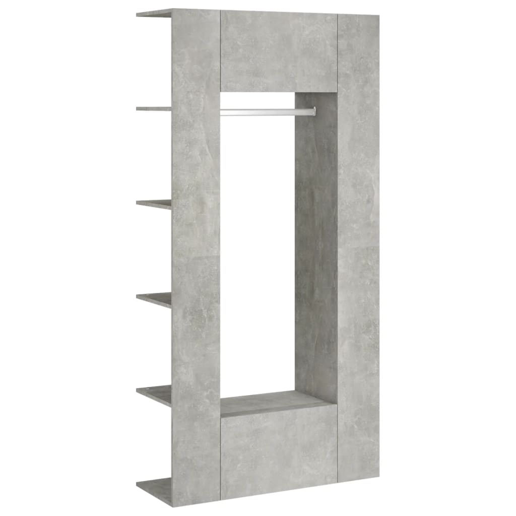 vidaXL Шкафове за коридор, 2 бр, бетонно сиви, инженерно дърво
