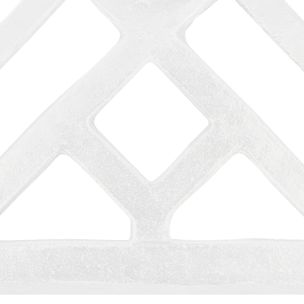 vidaXL Основа за чадър, бяла, 44x44x31 см, чугун