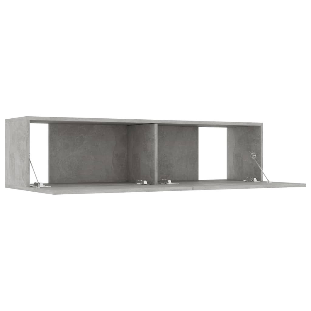 vidaXL ТВ шкаф, бетонно сив, 120x30x30 см, ПДЧ