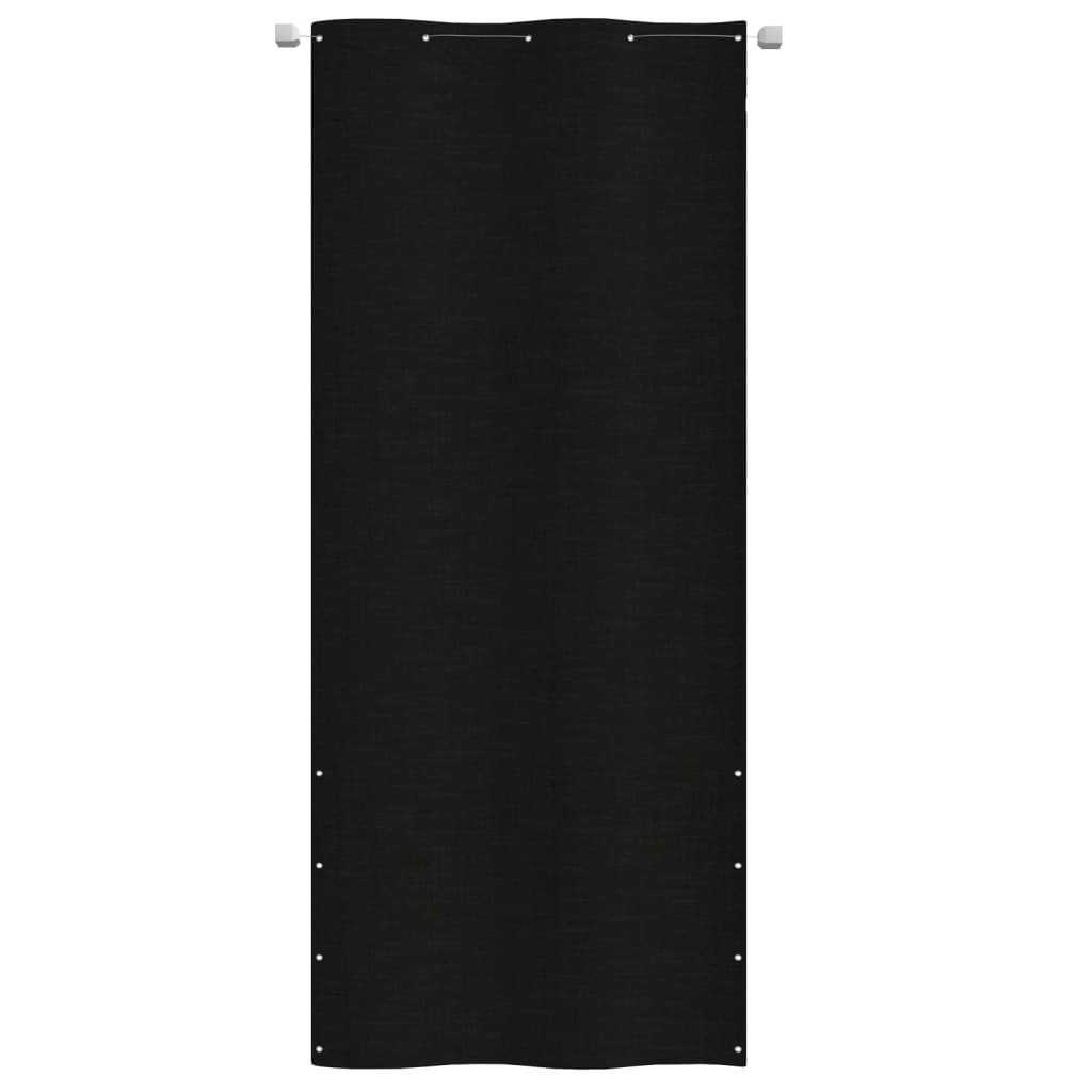 vidaXL Балконски параван, черен, 100x240 см, оксфорд плат