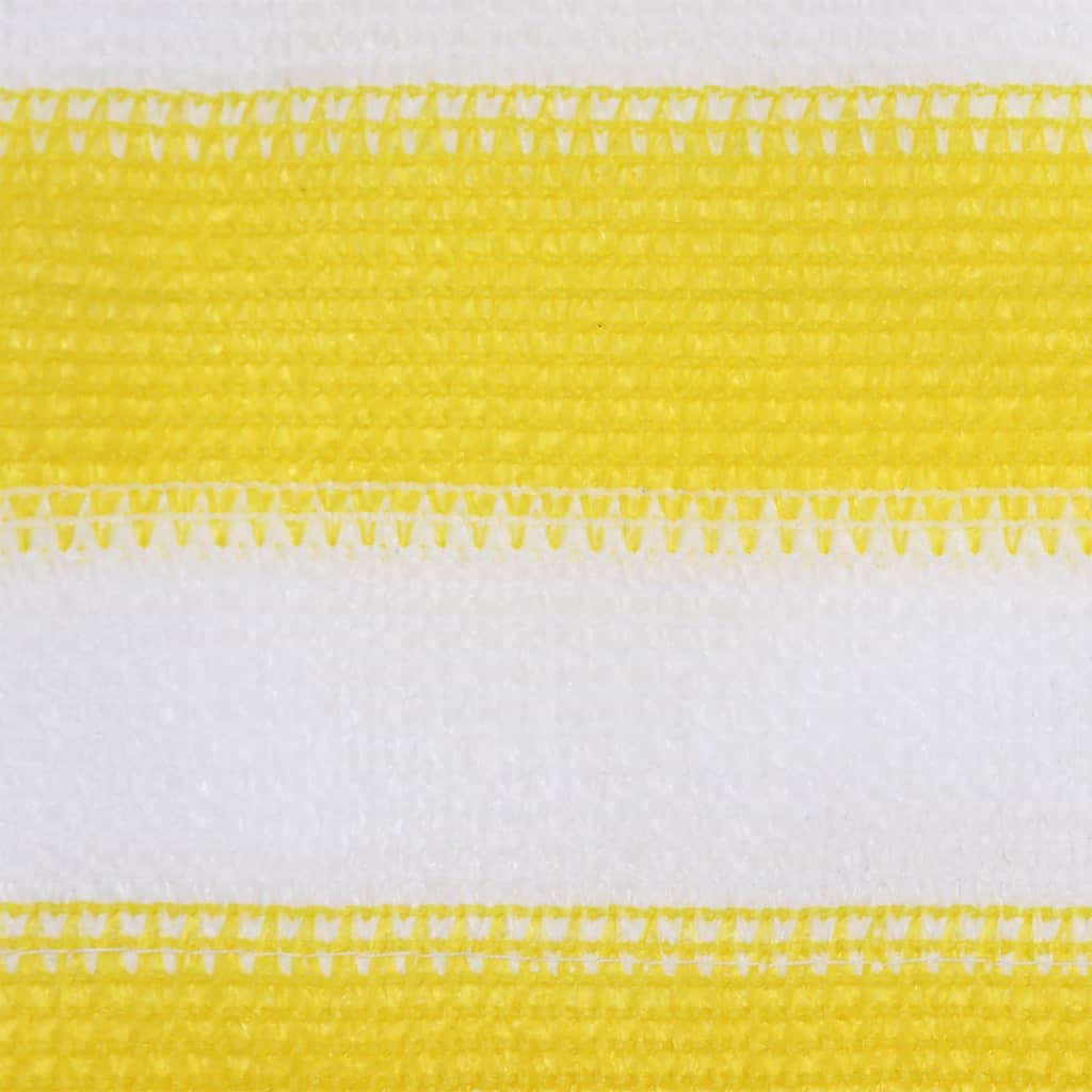 vidaXL Балконски параван, жълто и бяло, 90x500 см, HDPE