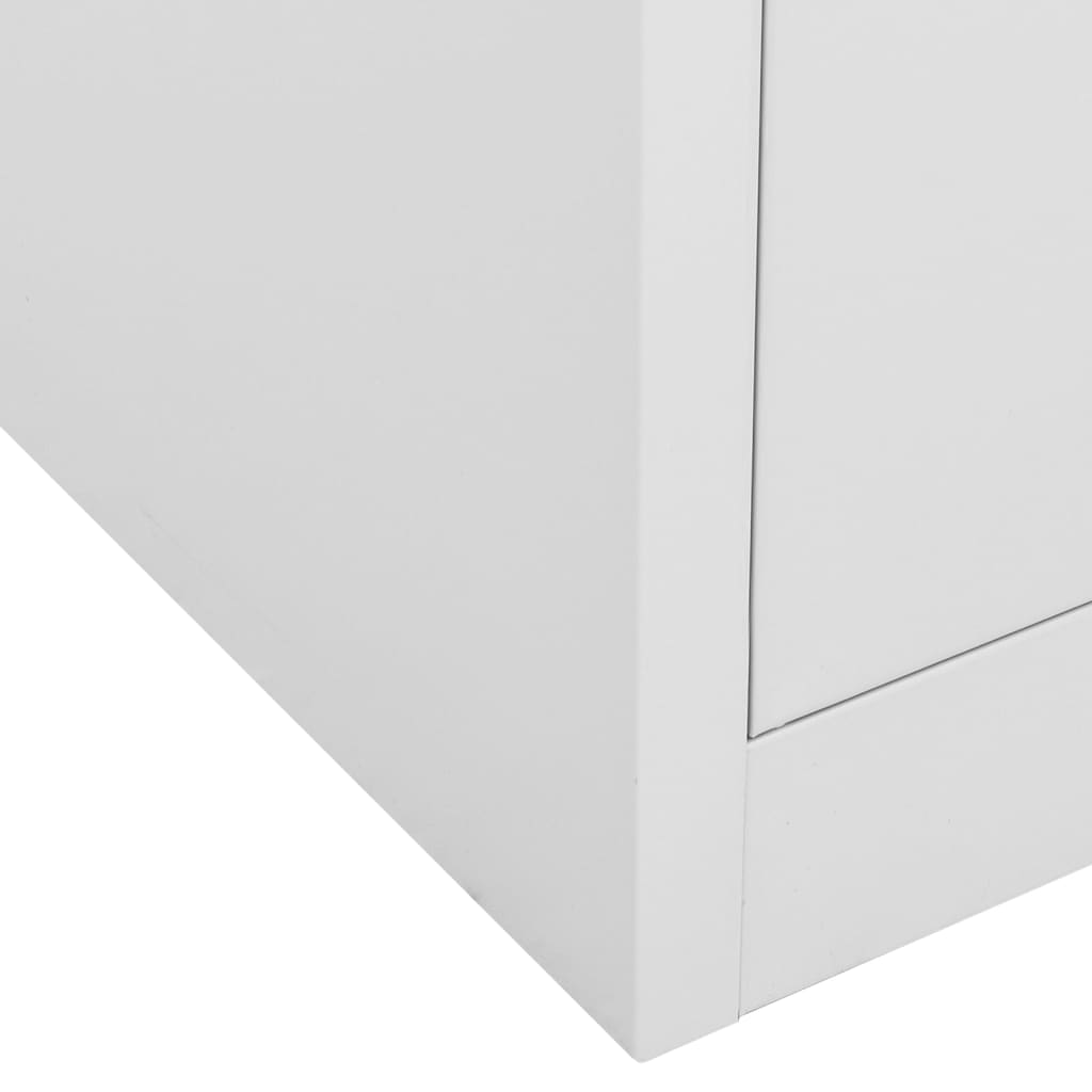 vidaXL Офис шкаф с плантер, светлосив, 90x40x125 см, стомана