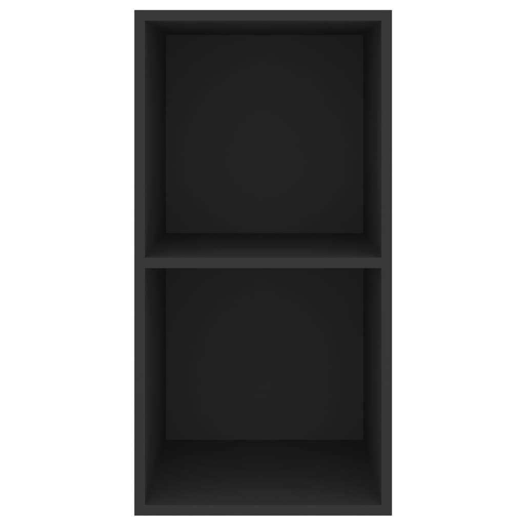 vidaXL ТВ шкаф за стенен монтаж, черен, 37x37x72 см, ПДЧ