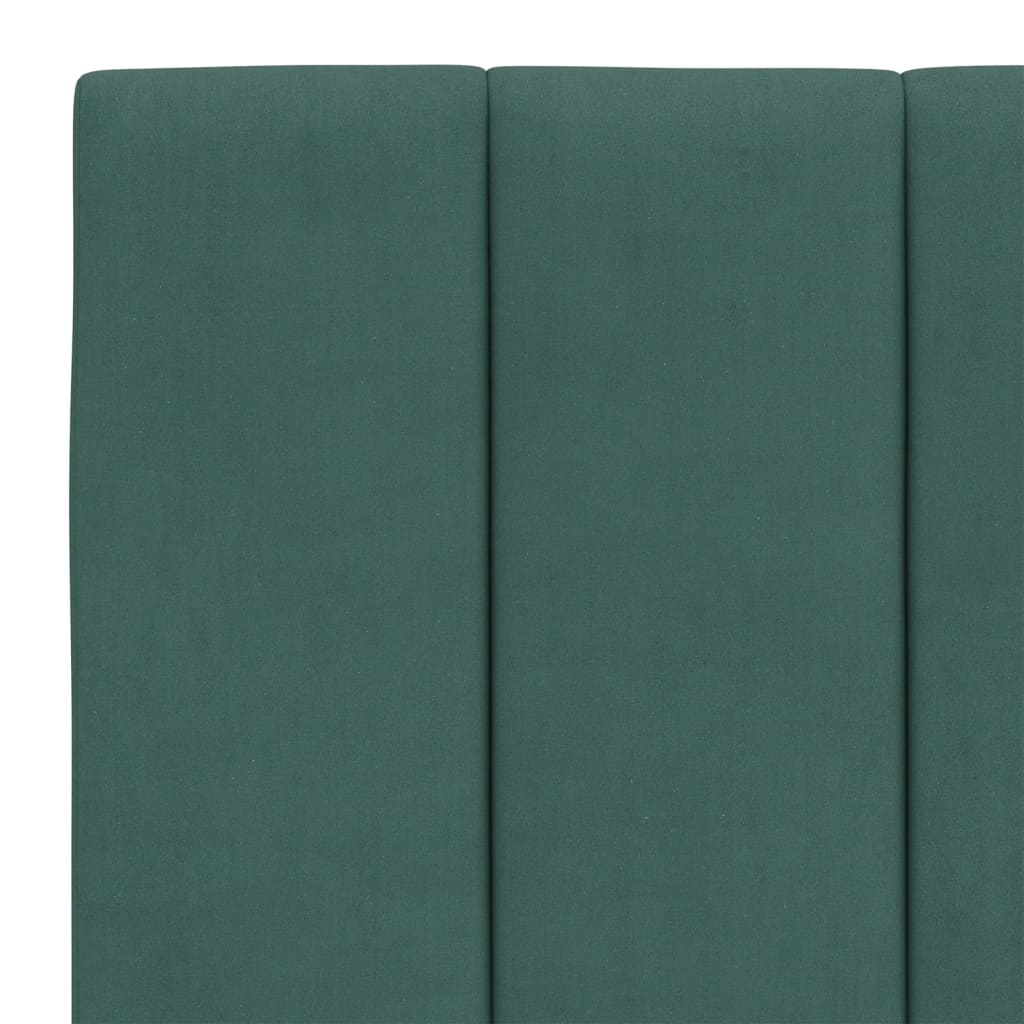 vidaXL Рамка за легло, тъмнозелена, 120x200 см, кадифе