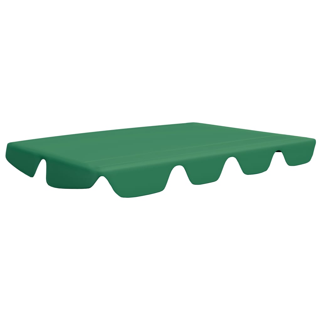 vidaXL Резервен сенник за градинска люлка, зелен, 188/168x145/110 см