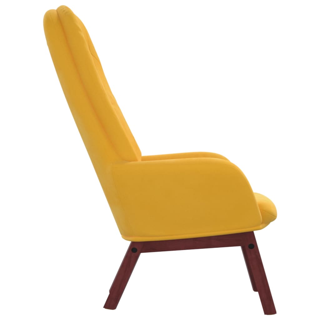 vidaXL Релакс стол, горчица жълто, кадифе
