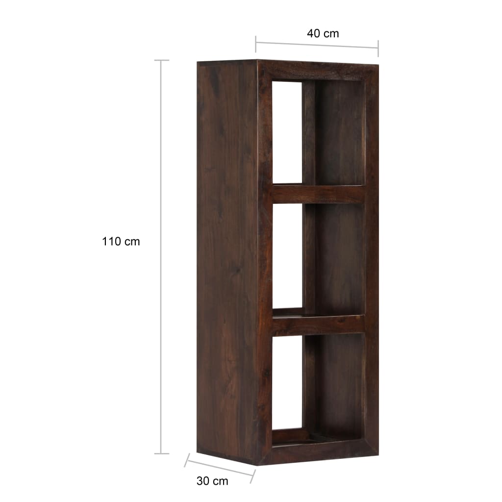 vidaXL Конзолен шкаф, 40x30x110 см, акациево дърво масив