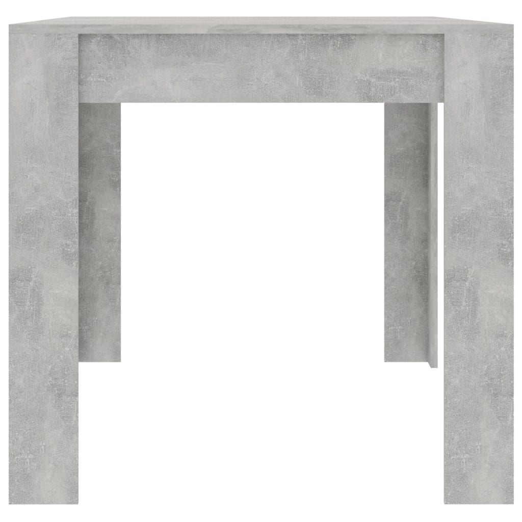 vidaXL Трапезна маса, бетонно сива, 160x80x76 см, ПДЧ