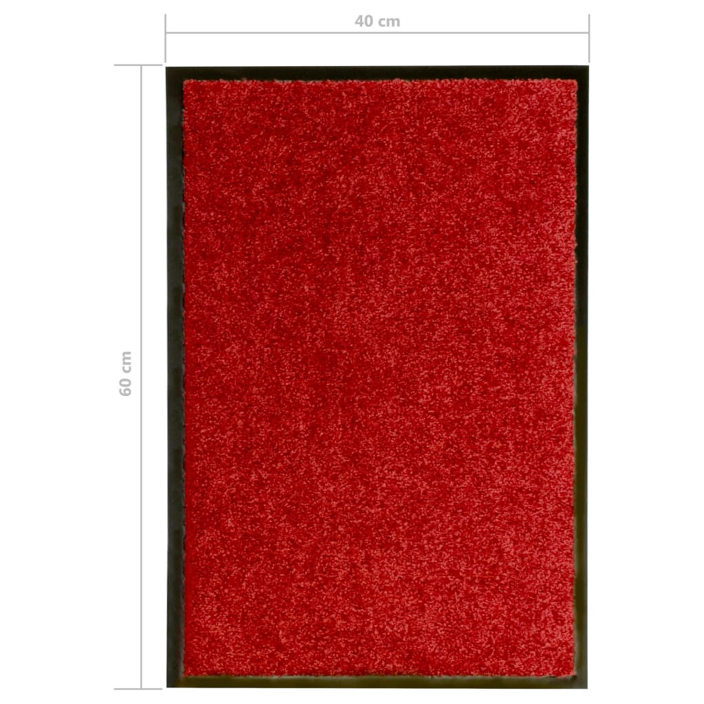 vidaXL Перима изтривалка, червена, 40x60 см