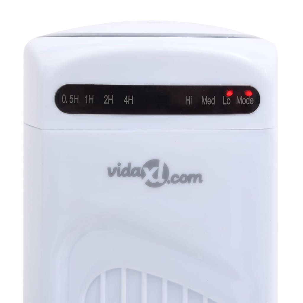 vidaXL Колонен вентилатор с дистанционно и таймер, Φ24x80 см, бял