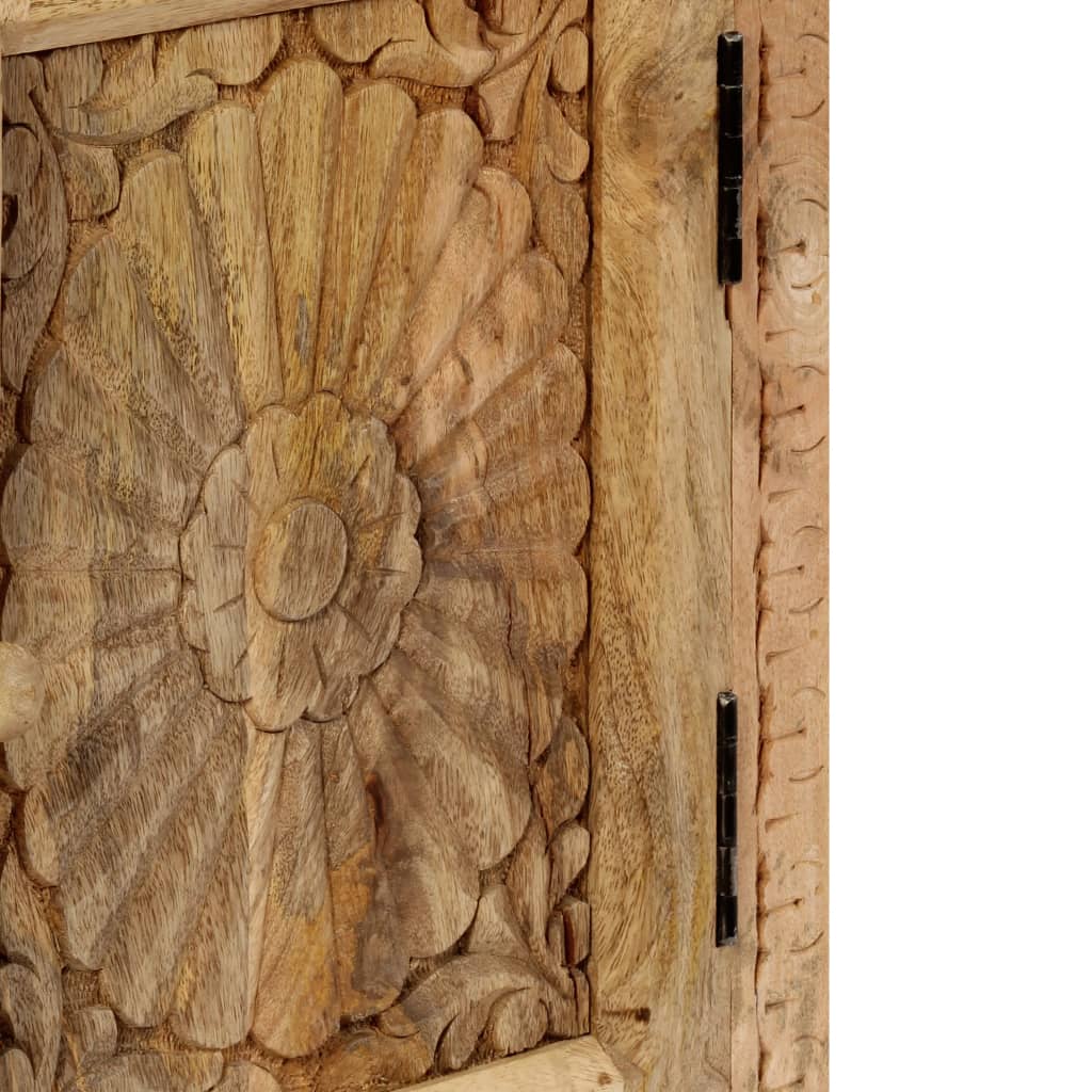 vidaXL Нощно шкафче, мангово дърво масив, 40х30х50 см