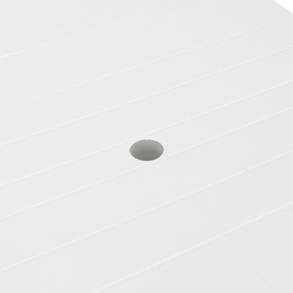 vidaXL Градинска маса, бяла, 210x96x72 см, пластмаса