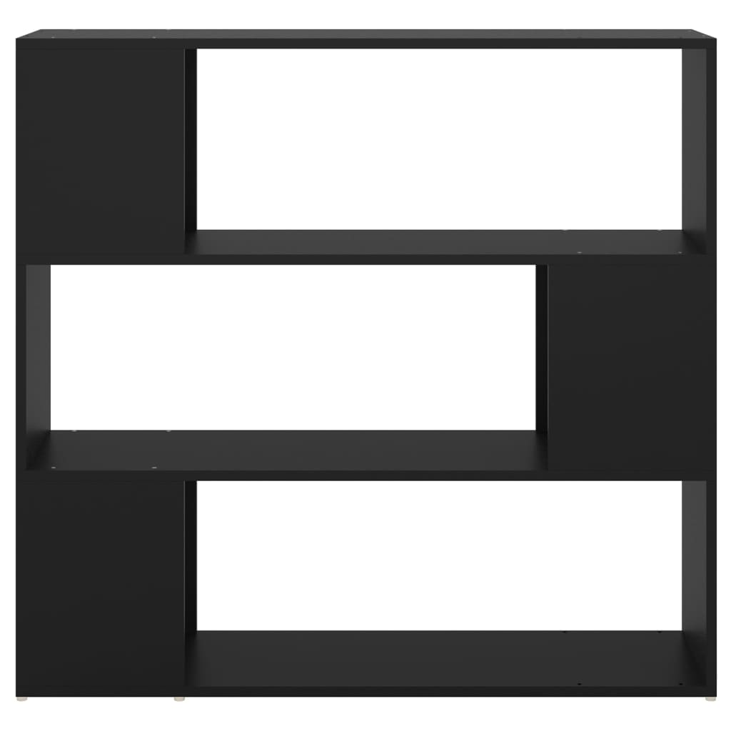 vidaXL Библиотека/разделител за стая, черна, 100x24x94 см