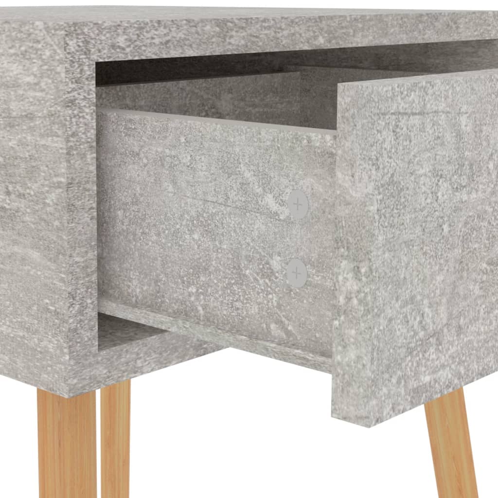 vidaXL Нощни шкафчета, 2 бр, бетонно сиви, 40x40x56 см, ПДЧ