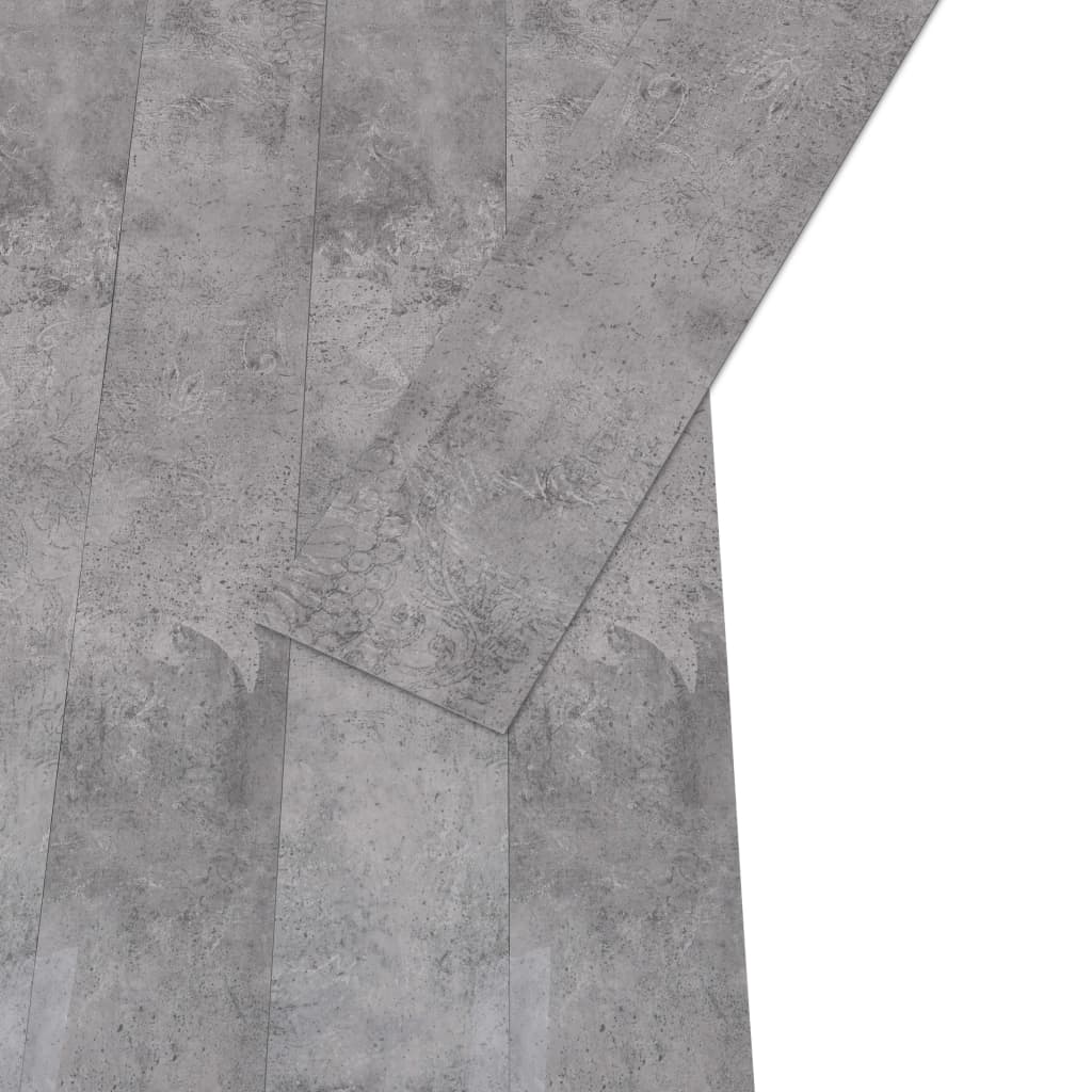 vidaXL Самозалепващи подови дъски от PVC 5,21 м² 2 мм циментовокафяви
