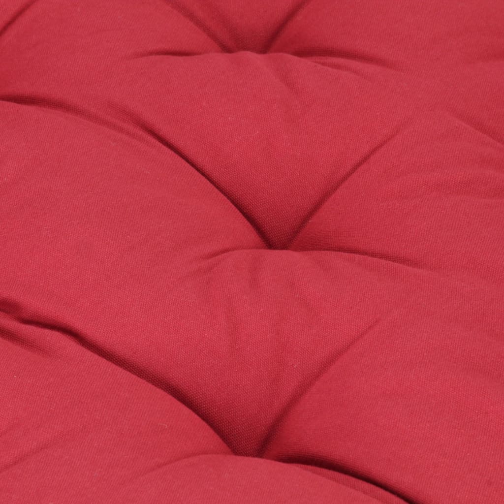 vidaXL Палетна възглавница за под, памук, 120x80x10 см, бордо