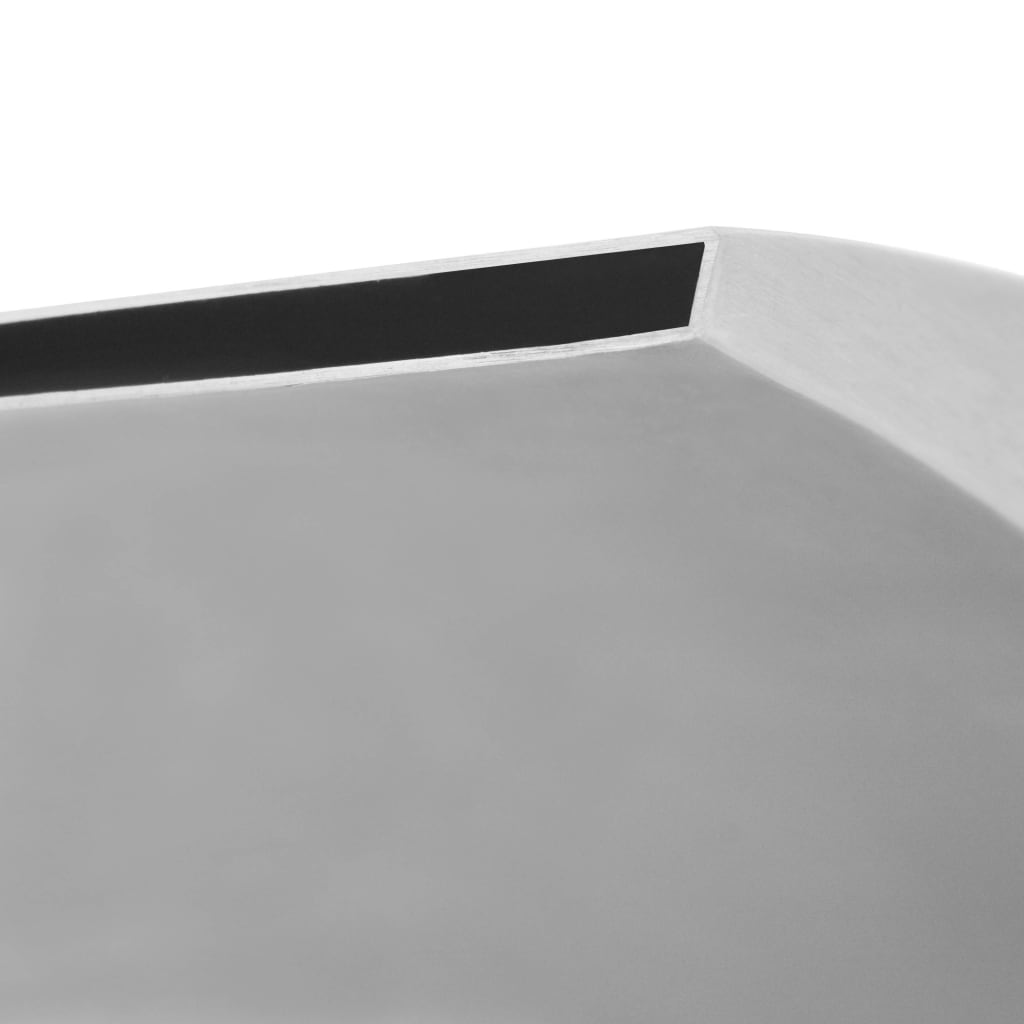 vidaXL Фонтан за басейн, неръждаема стомана, 30x9x26 см, сребрист