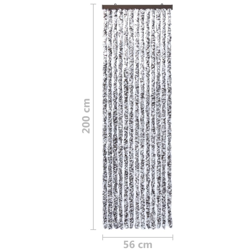 vidaXL Завеса против насекоми, кафяво и бежово, 56x200 см, шенил