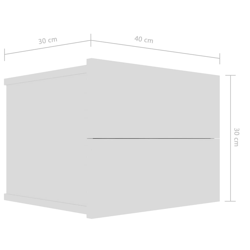 vidaXL Нощни шкафчета, 2 бр, бели, 40x30x30 см, ПДЧ
