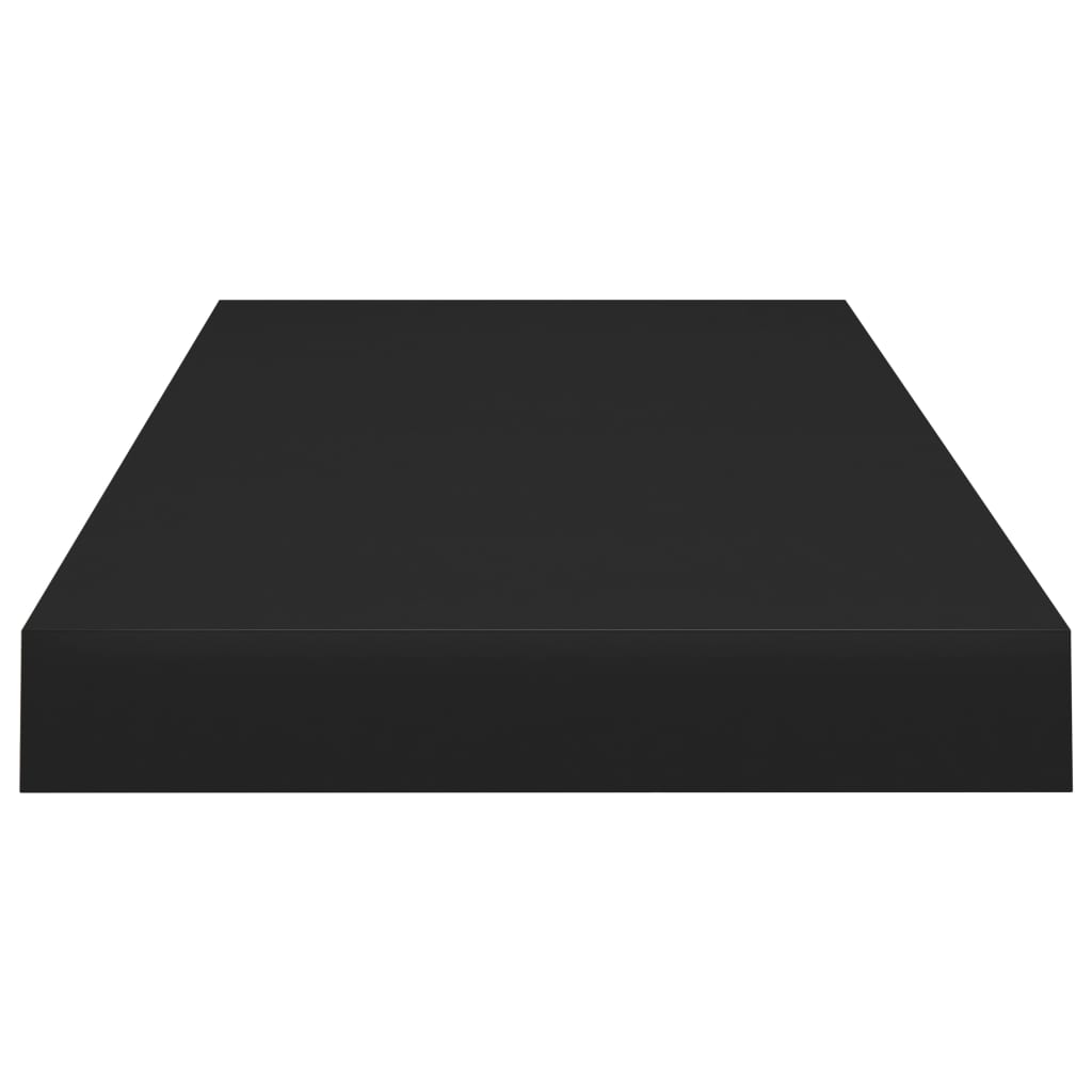vidaXL Окачен стенен рафт, черен, 60x23,5x3,8 см, МДФ
