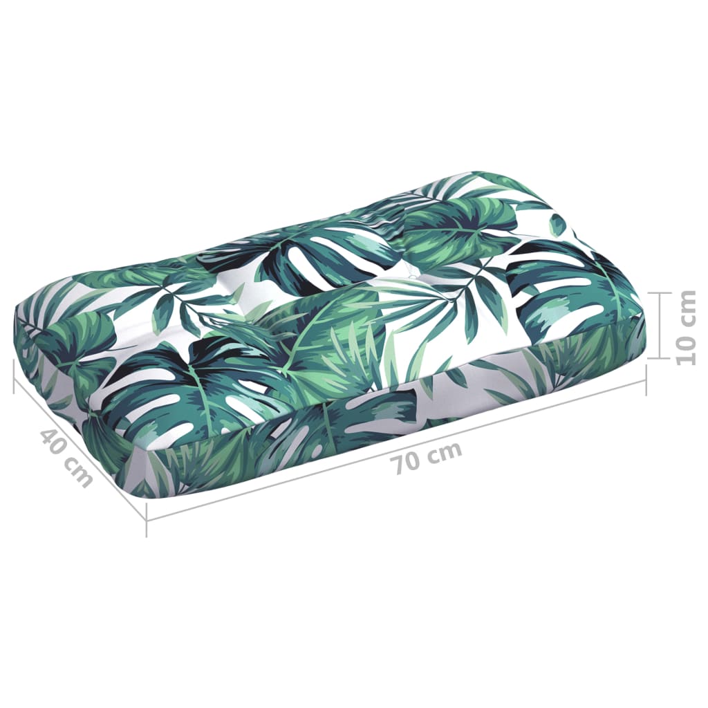 vidaXL Палетни възглавници за диван, 7 бр, щампи на листа