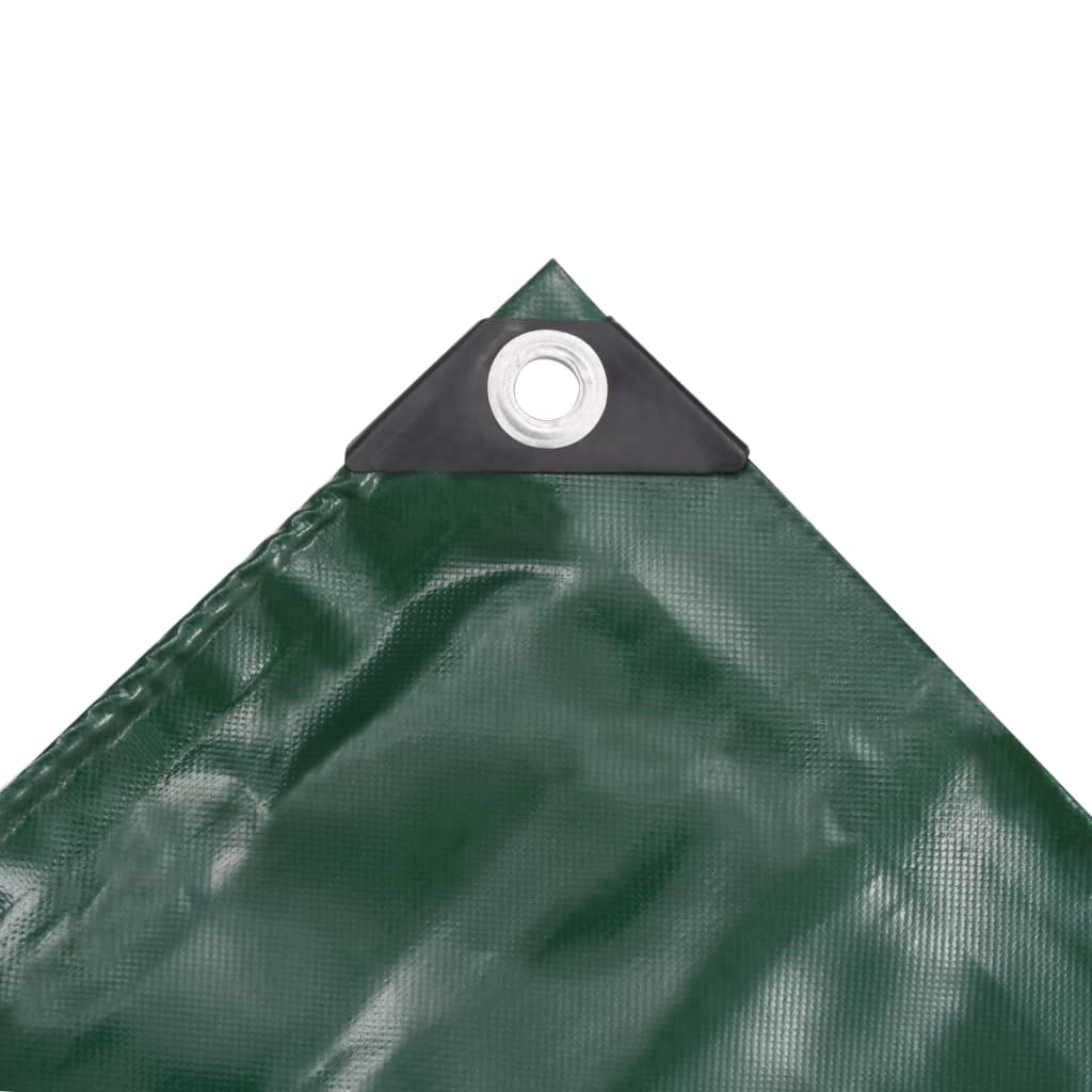 vidaXL Брезентово платнище, 650 гр/м², 4x6 м, цвят зелен