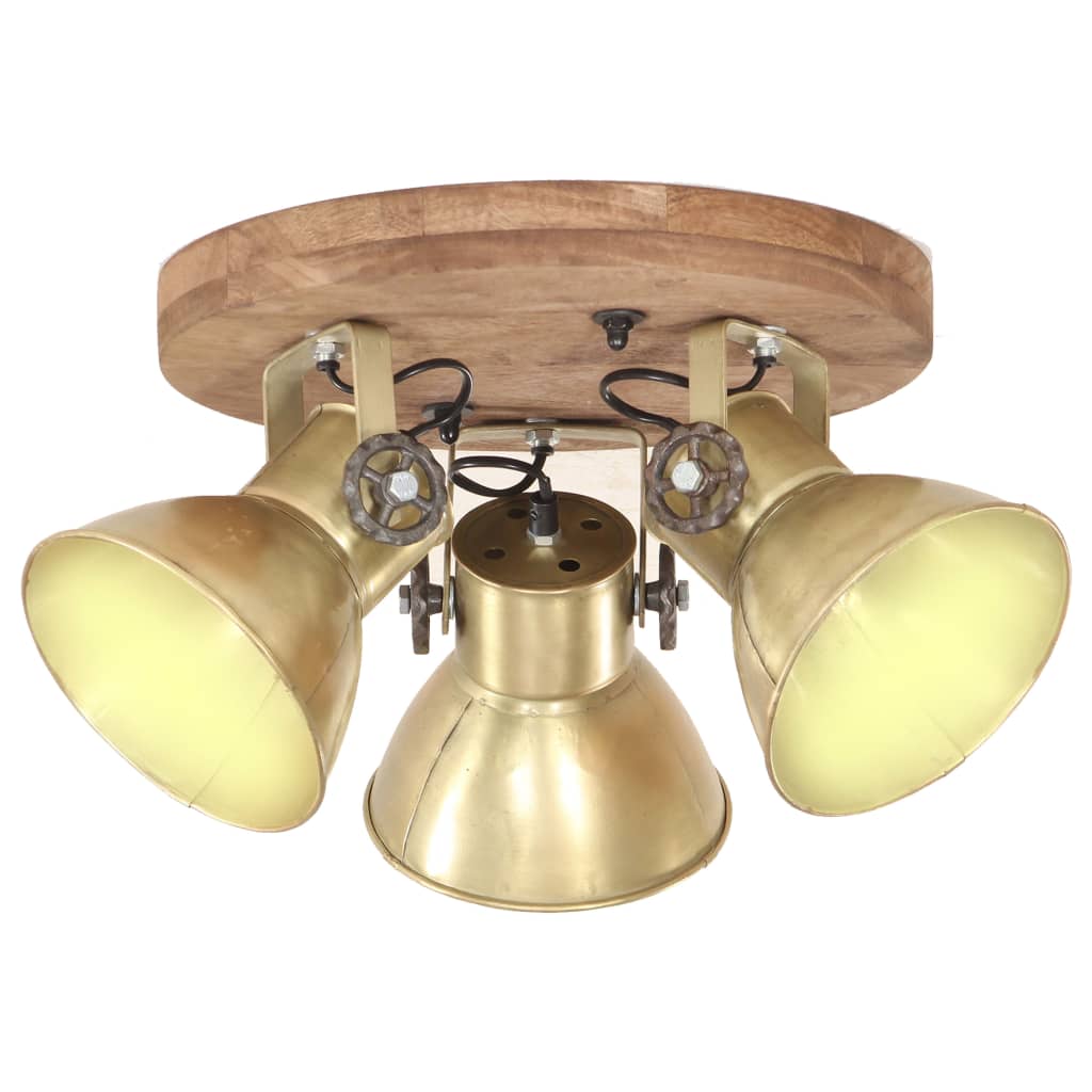vidaXL Индустриална таванна лампа 25 W месинг 42x27 см E27