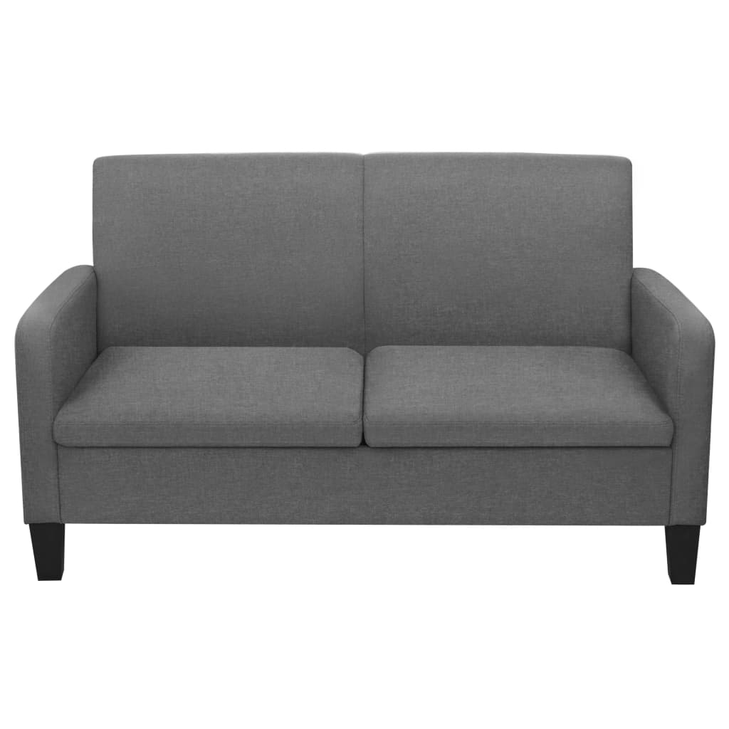 vidaXL Двуместен диван, 135х65х76 см, тъмносив