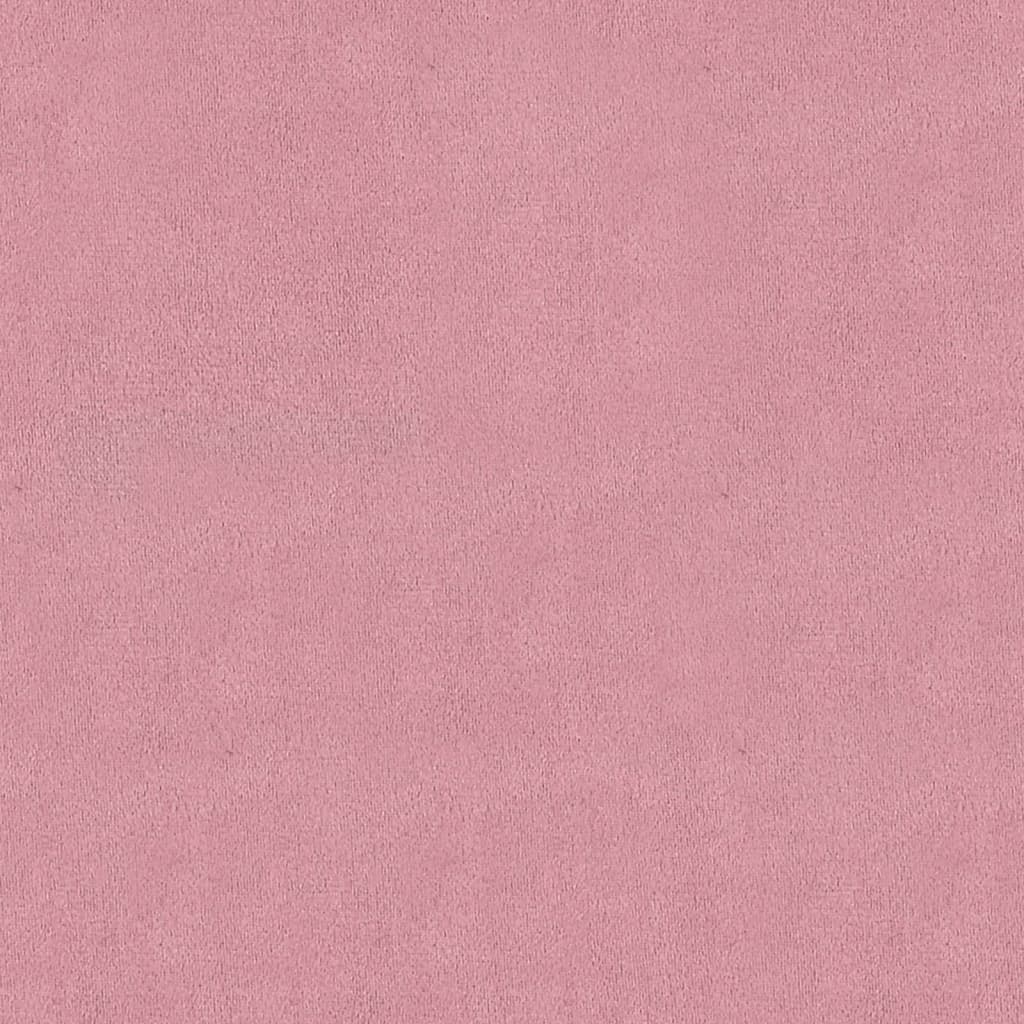 vidaXL Пейка, розова, 110x40x49 см, кадифе