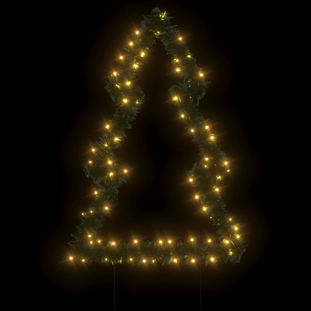 vidaXL Коледна светеща украса елха с шипове, 80 LED, 60 см