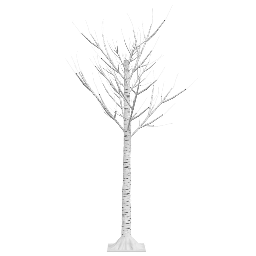 vidaXL Коледно дърво 120 LED 1,2 м синьо върба закрито/открито