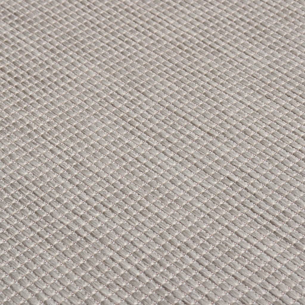 vidaXL Градински плоскотъкан килим, 80x150 см, таупе