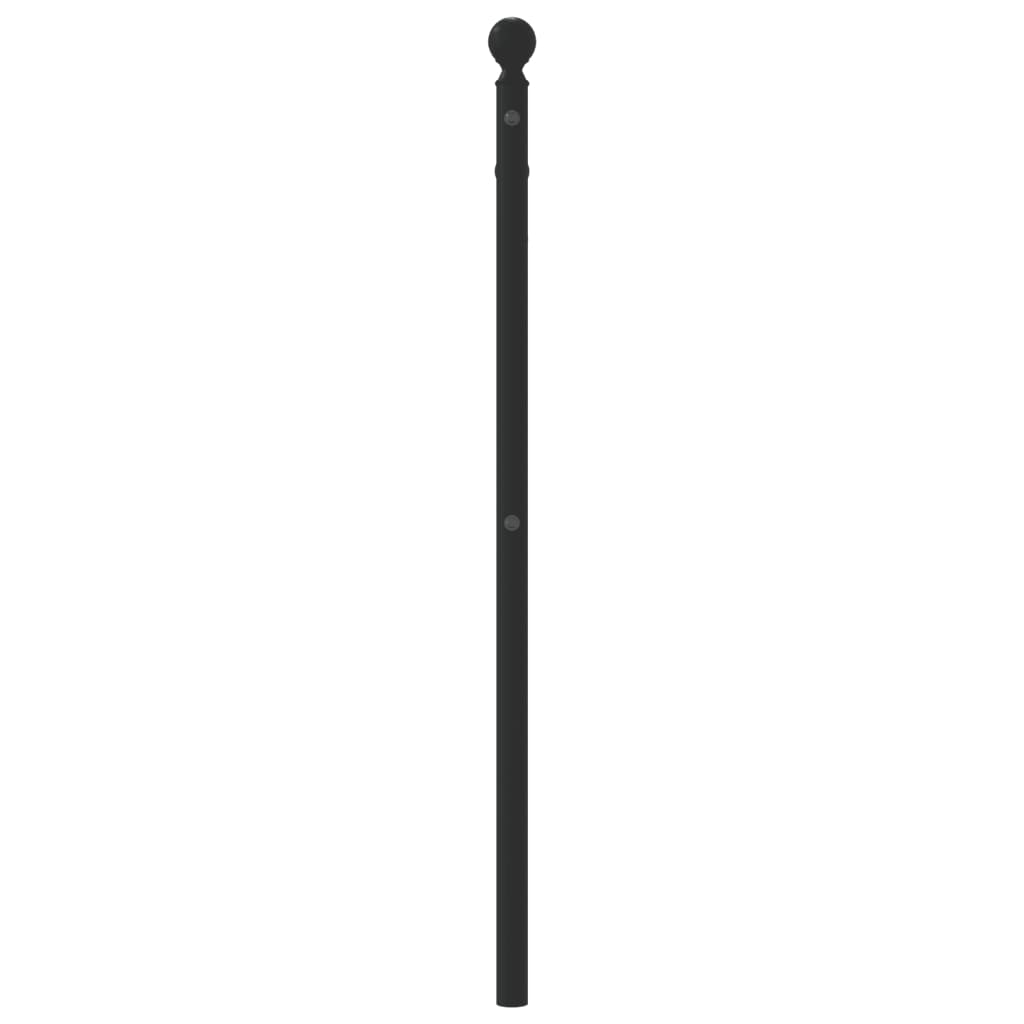 vidaXL Метална табла за глава, черна, 75 см