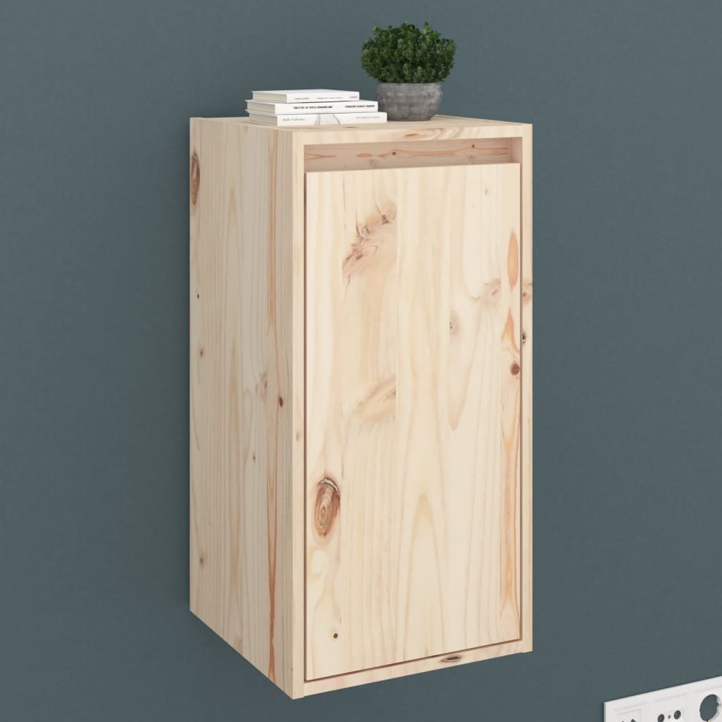vidaXL Стенен шкаф, 30x30x60 см, борово дърво масив