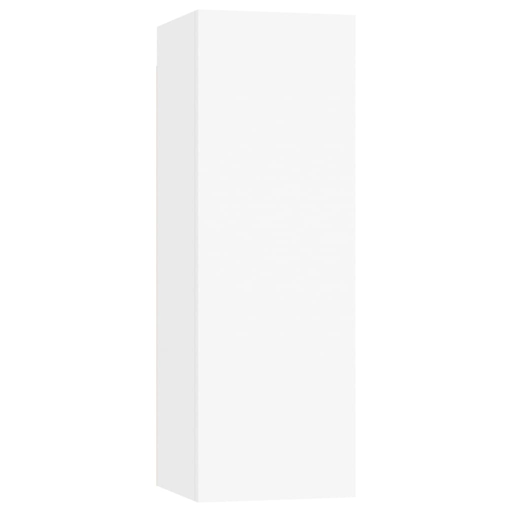 vidaXL Комплект ТВ шкафове от 3 части, бял, ПДЧ