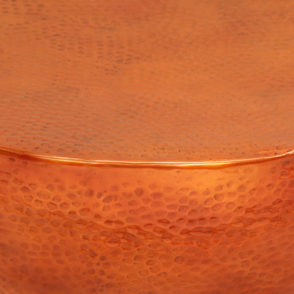 vidaXL Маса за кафе, кован алуминий, 70x30 см, мед
