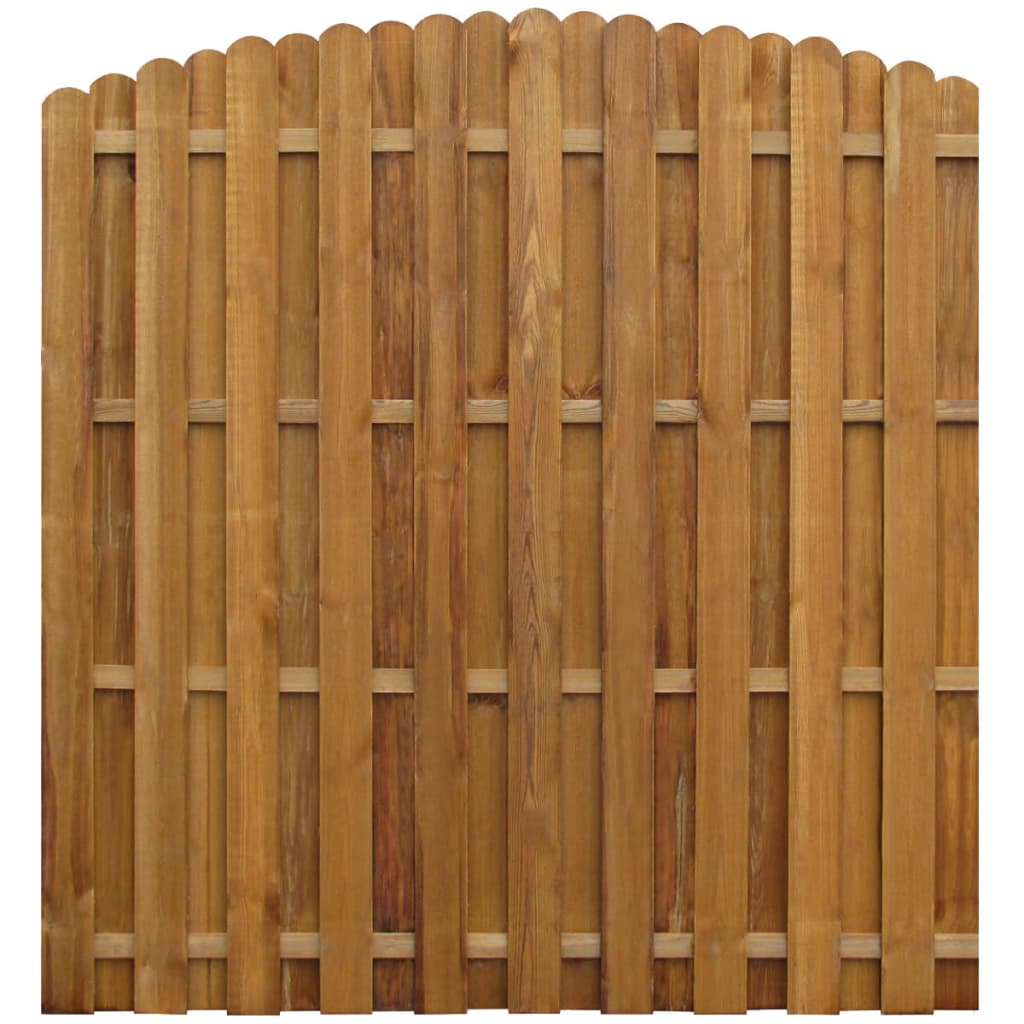 vidaXL Оградно пано от дъски, импрегниран бор, 170x(156-170) см