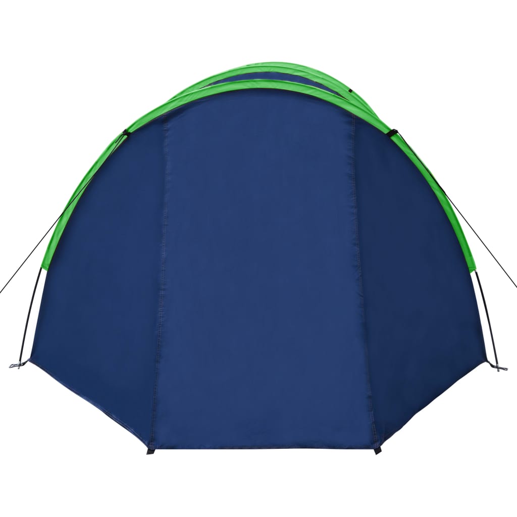 vidaXL Къмпинг палатка, 4-местна, тъмносиня/зелена