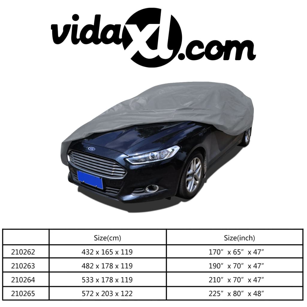 vidaXL Покривало за автомобил от нетъкан текстил М