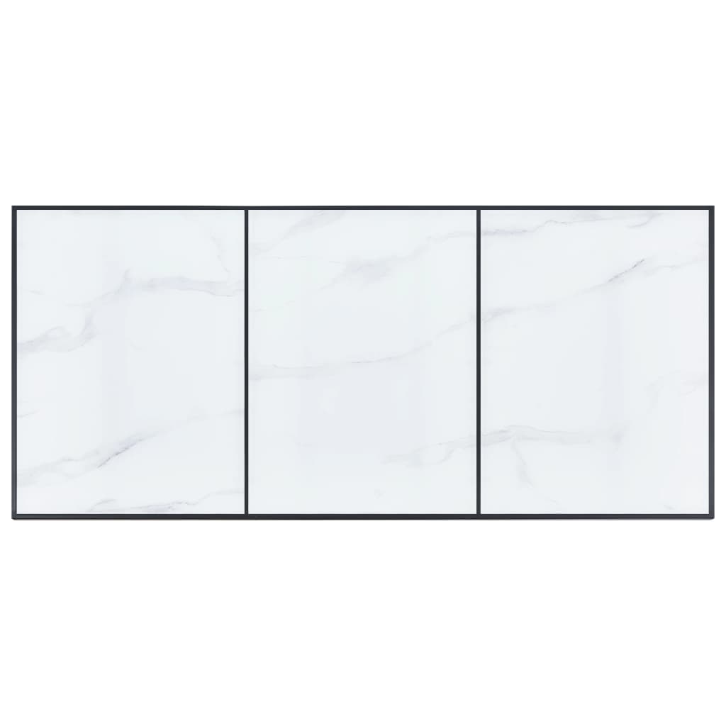 vidaXL Трапезна маса, бяла, 200x100x75 см, закалено стъкло