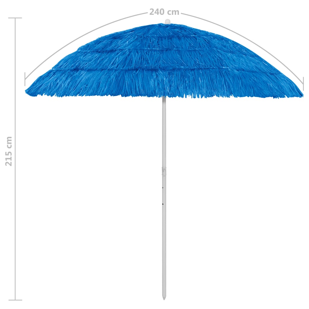 vidaXL Плажен чадър Hawaii син 240 см