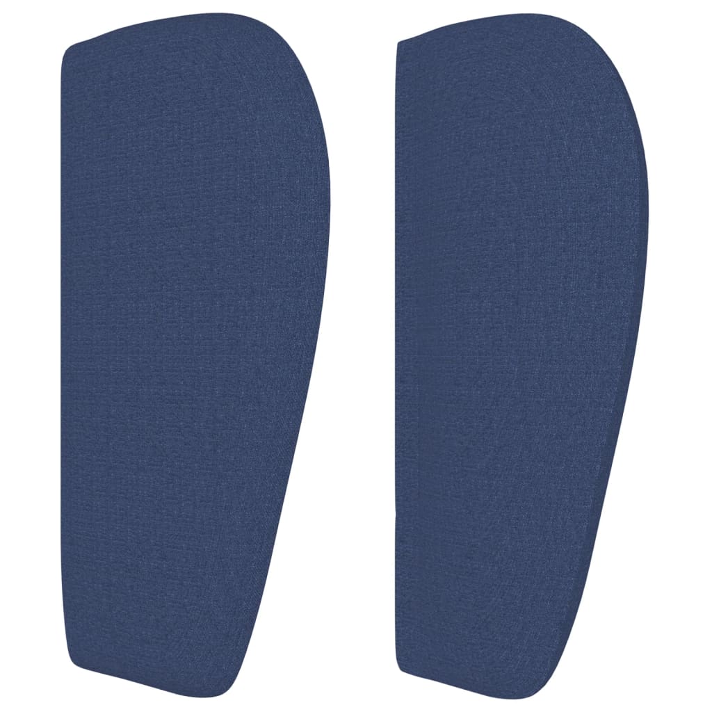 vidaXL Горна табла за легло с уши, синя, 183x23x78/88 см, плат