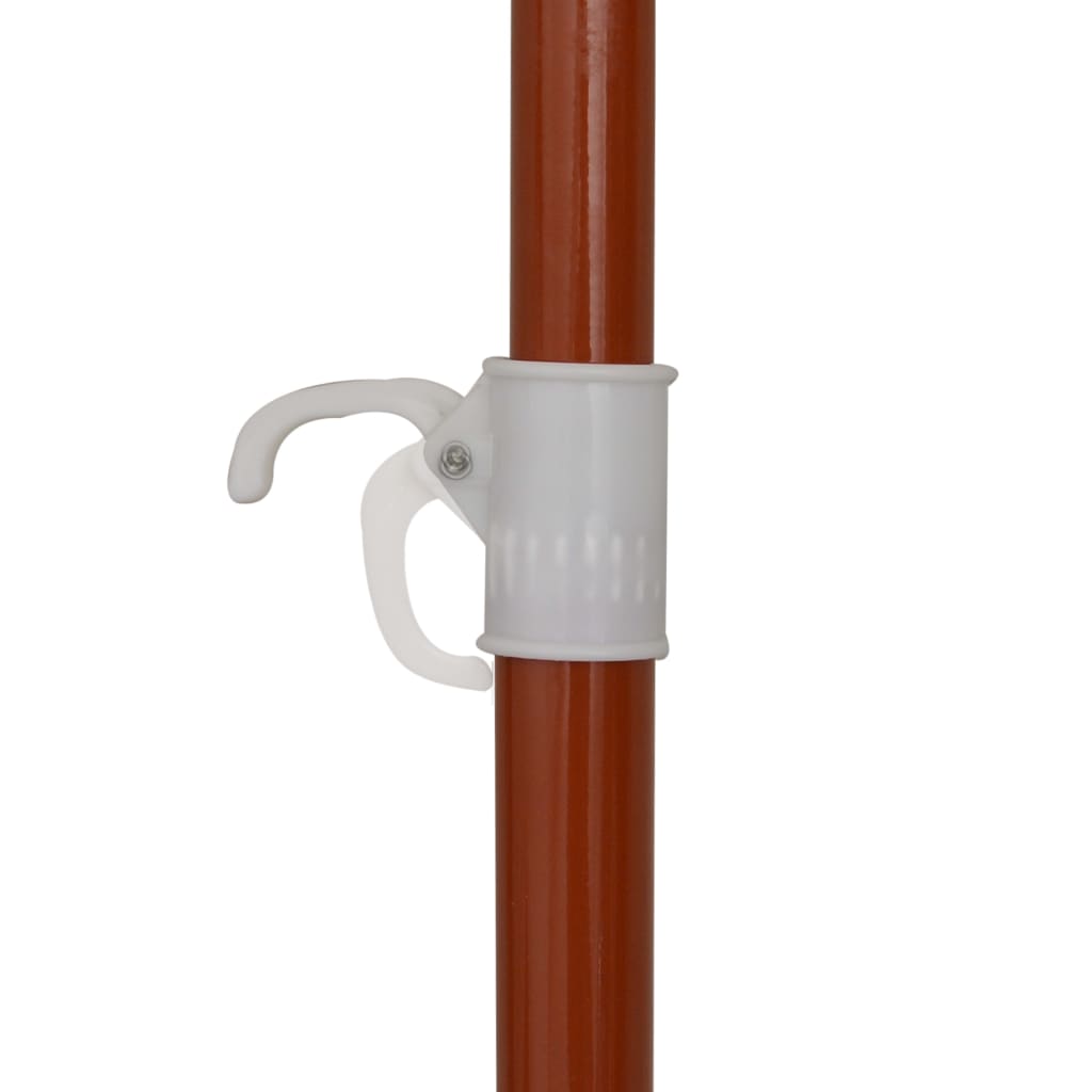 vidaXL Чадър със стоманен прът, 180 см, таупе