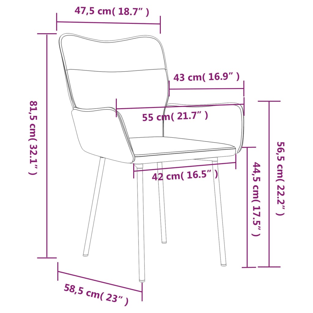 vidaXL Трапезни столове, 2 бр, светлосиви, кадифе