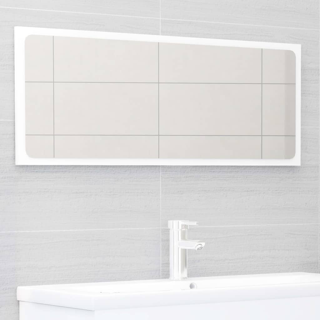 vidaXL Комплект мебели за баня от 2 части, бял, ПДЧ
