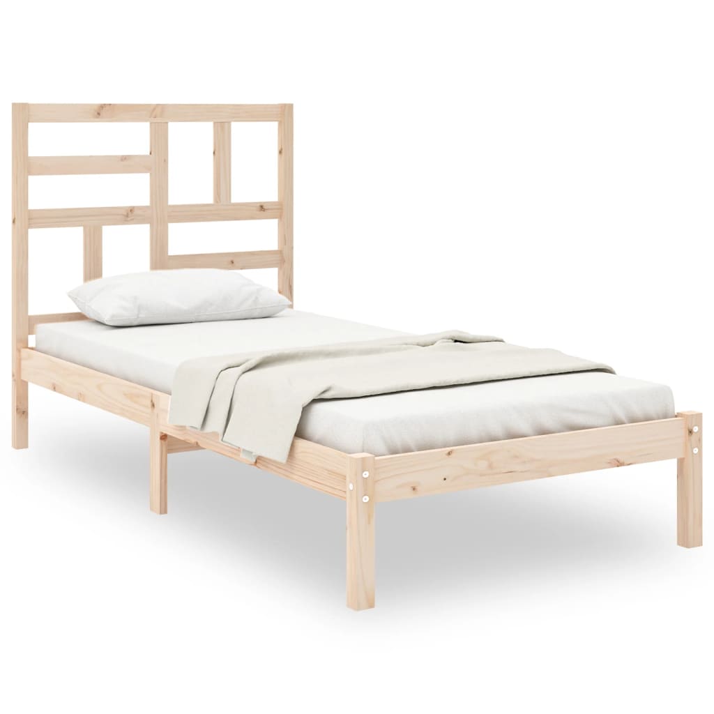 vidaXL Рамка за легло, дърво масив, 100x200 см