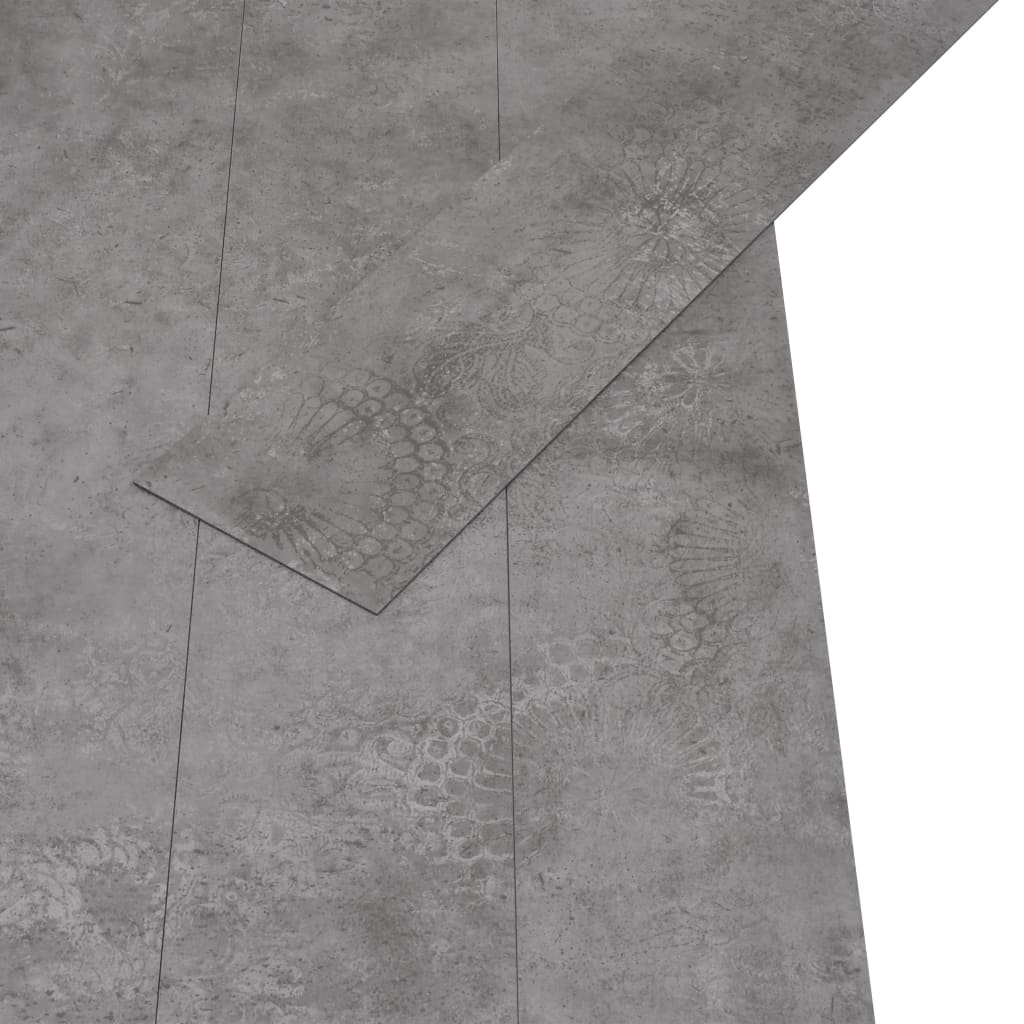 vidaXL PVC подови дъски 5,02 м² 2 мм самозалепващи бетонно сиво